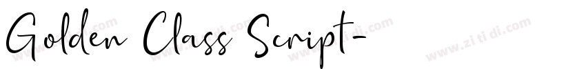 Golden Class Script字体转换